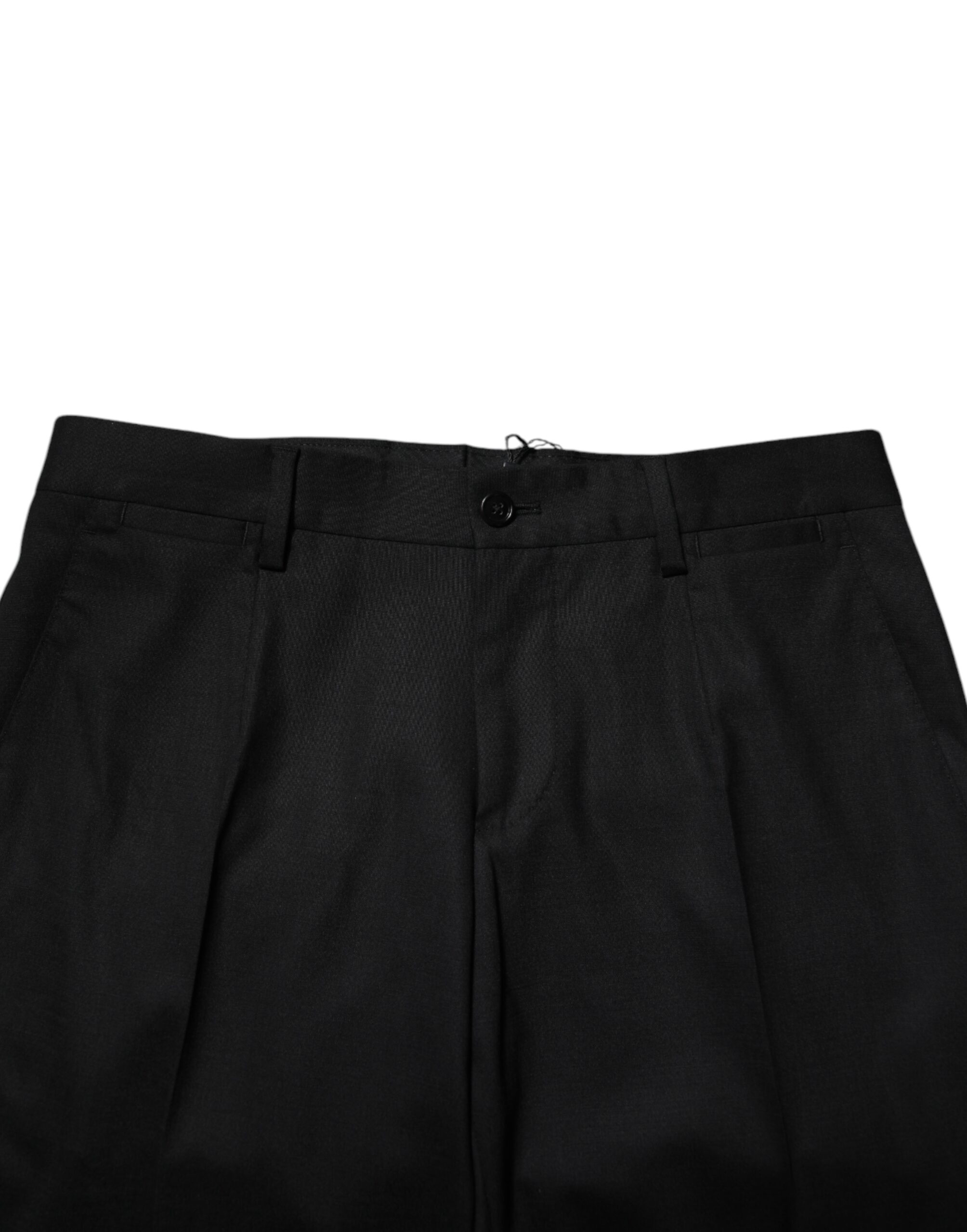 Черные шерстяные брюки для торжественного костюма Dolce & Gabbana, Black — фото 4