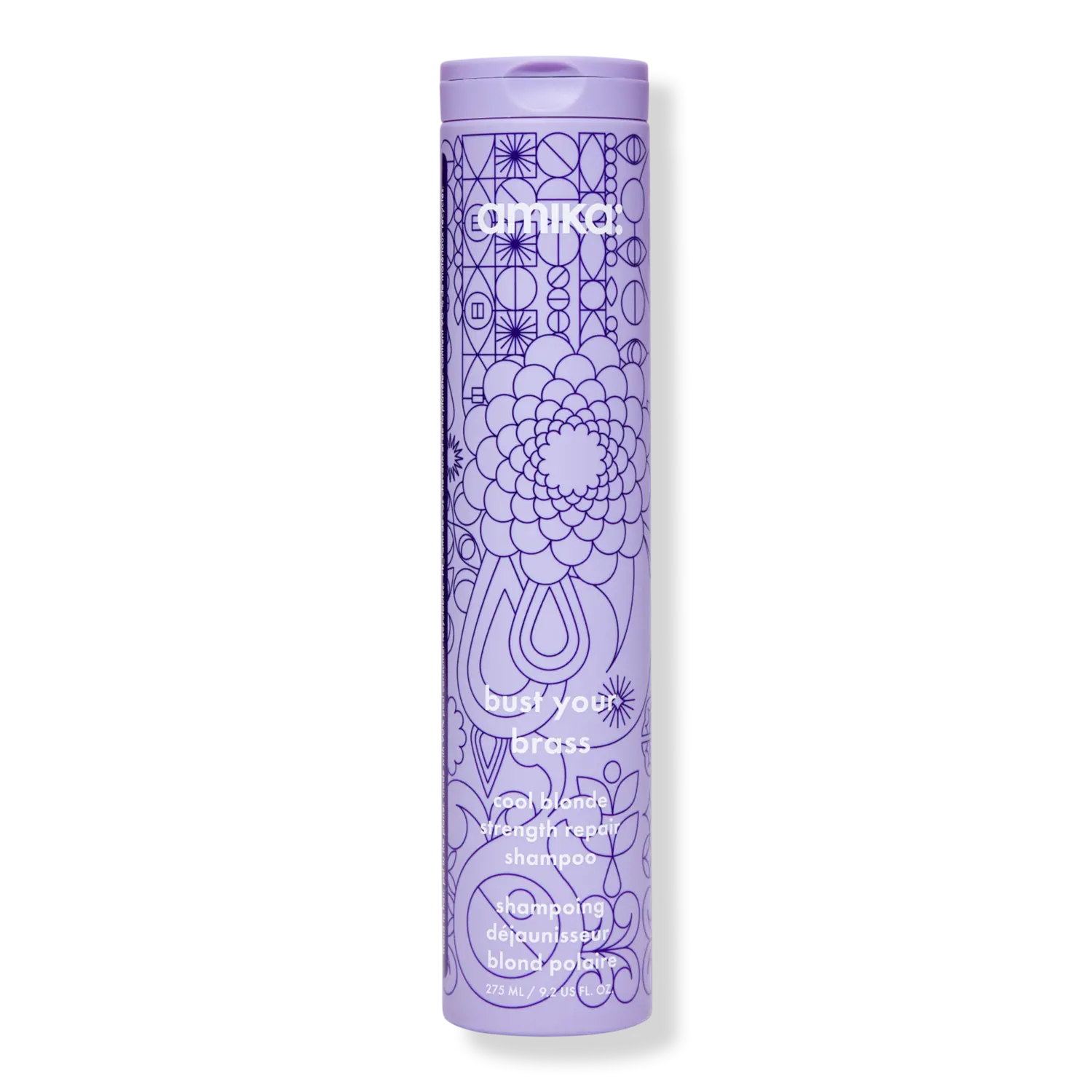 

Восстанавливающий шампунь для холодных блондинок Bust Your Brass Cool Blonde Strength. amika, 9.2 oz