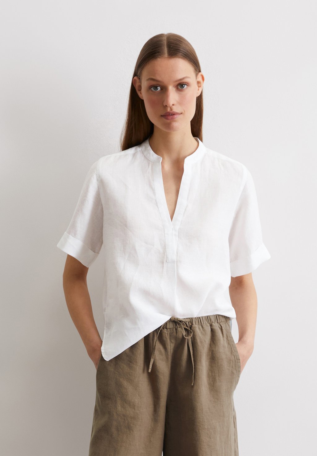 

Туника SHORT SLEEVE V NECK Marc O'Polo, White