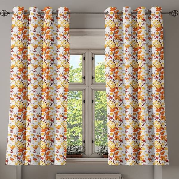 

Занавеска с люверсами Abakuhaus Maple Leaves 2 шт, 280x175x0,5 см цвет gelb orange