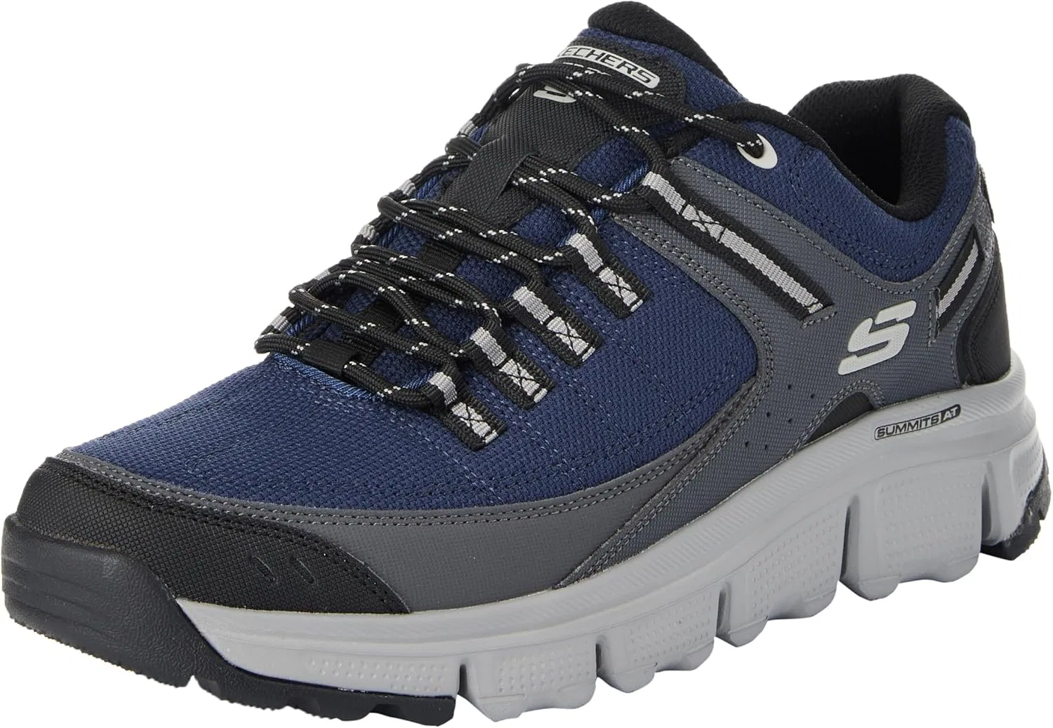 Кроссовки Skechers Men's Summits At Upper Draft Trainers, Navy Synthetic Mesh Gray Trim