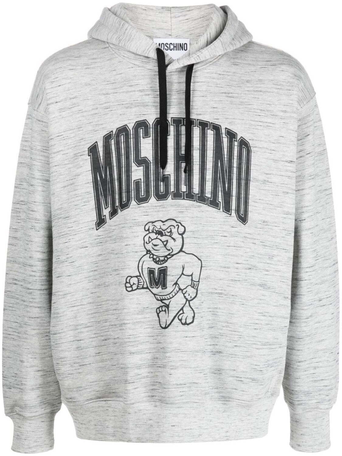 

Moschino худи с кулиской и логотипом, серый