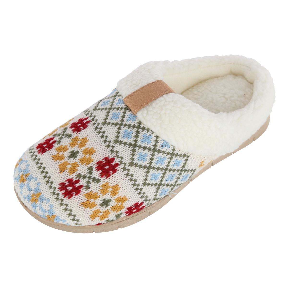 Женские тапочки Heritage Fairisle Knit Hoodback Isotoner, цвет multi
