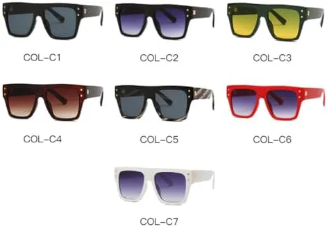 

Модные квадратные солнцезащитные очки увеличенного размера для женщин и мужчин, винтажные солнцезащитные очки с черным градиентом, плоские очки MTZJH, C5