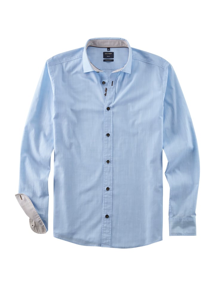 

Традиционная рубашка, стандартного кроя, светло-голубого цвета. OLYMP