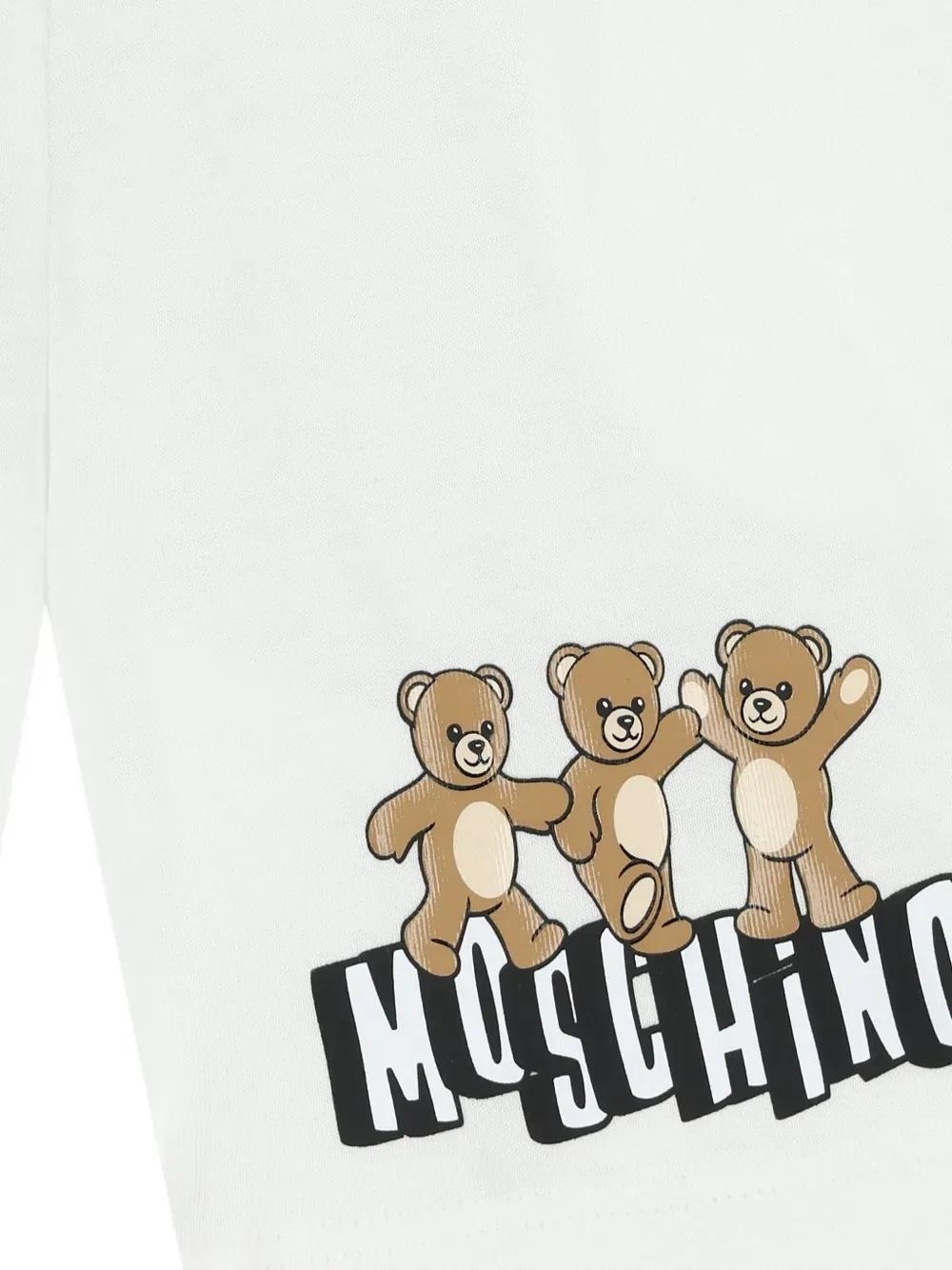Шорты Teddy-graphic Moschino Kids, белый — фото 3