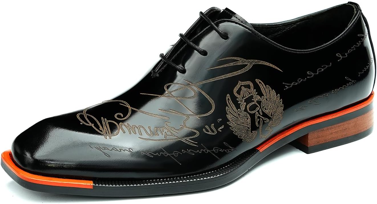 

Мужские оксфорды Santimon, официальная обувь из лакированной кожи, дерби, модные, для бизнеса, свадьбы, выпускного, смокинга, повседневные оксфорды с вырезами, прогулочная обувь для мужчин, черный