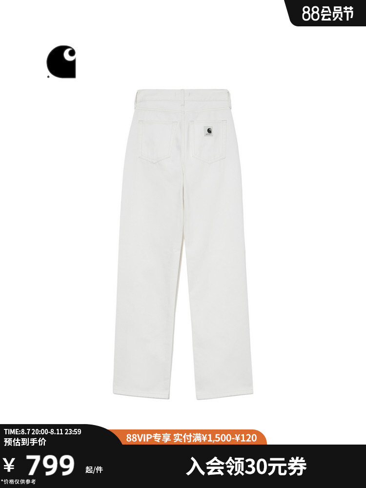 

Джинсы женские Carhartt WIP с логотипом, белый