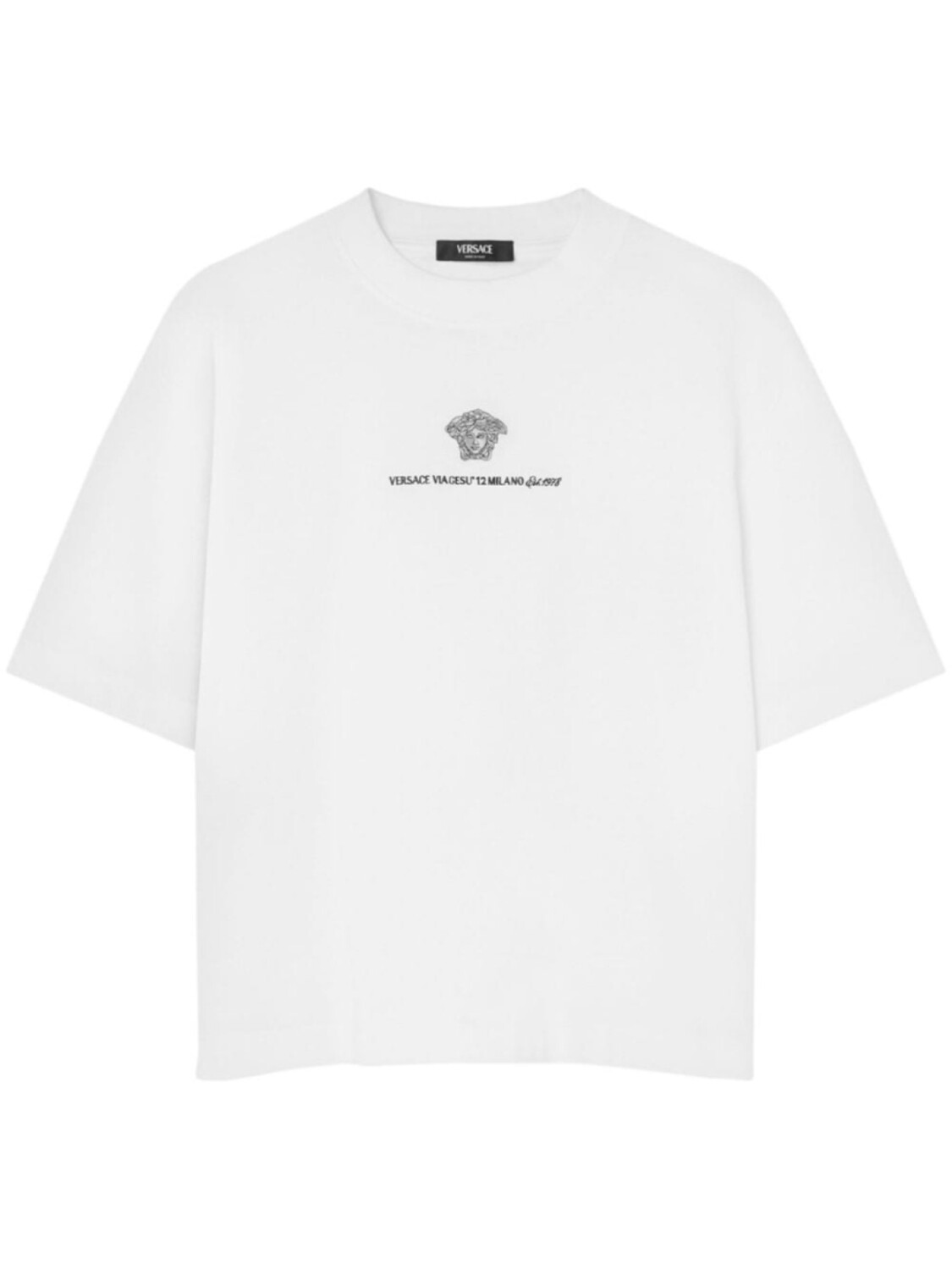 

Хлопковая футболка Medusa Versace, белый