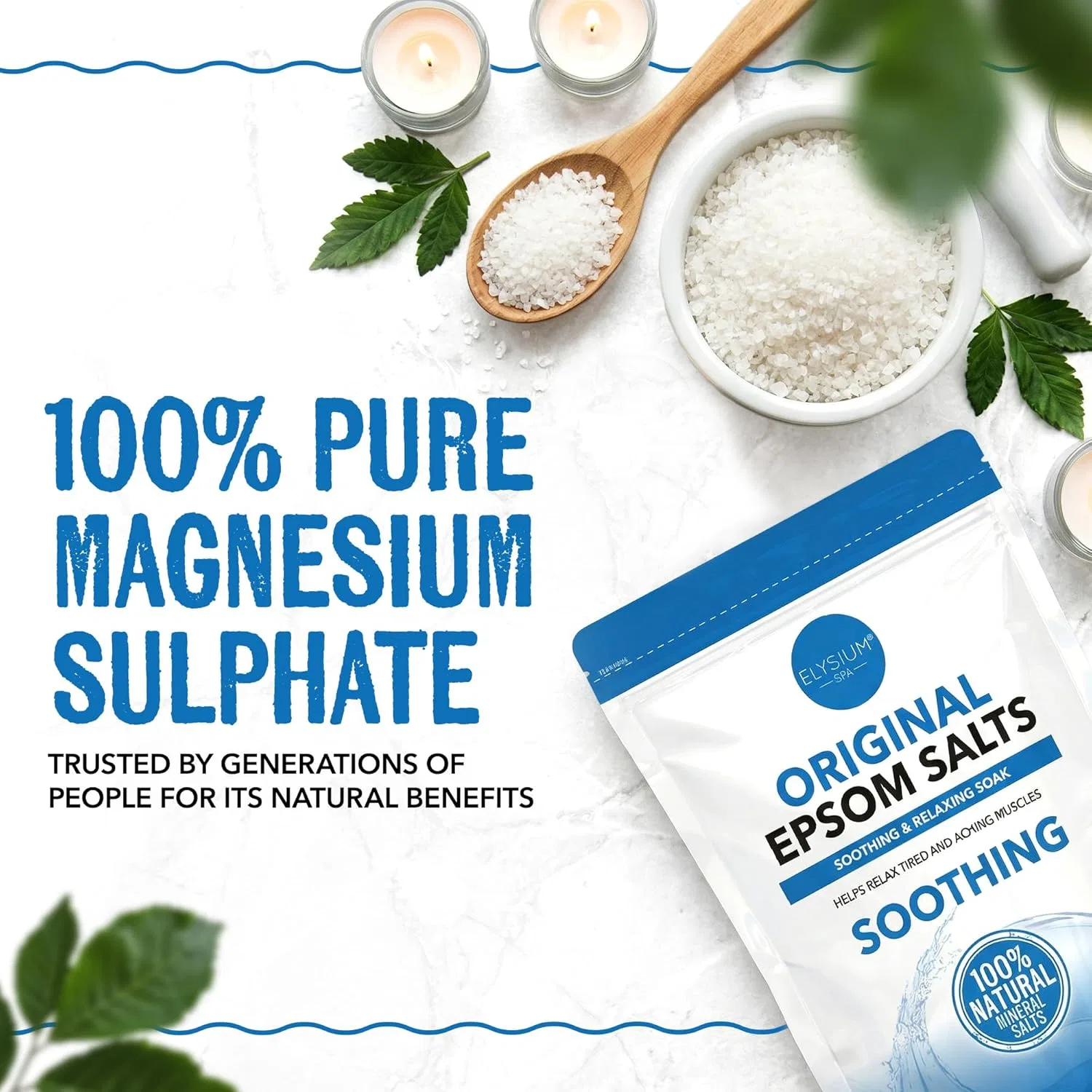 Натуральная английская соль для ванн Elysium Spa, 1 кг Elysium Spa — фото 3