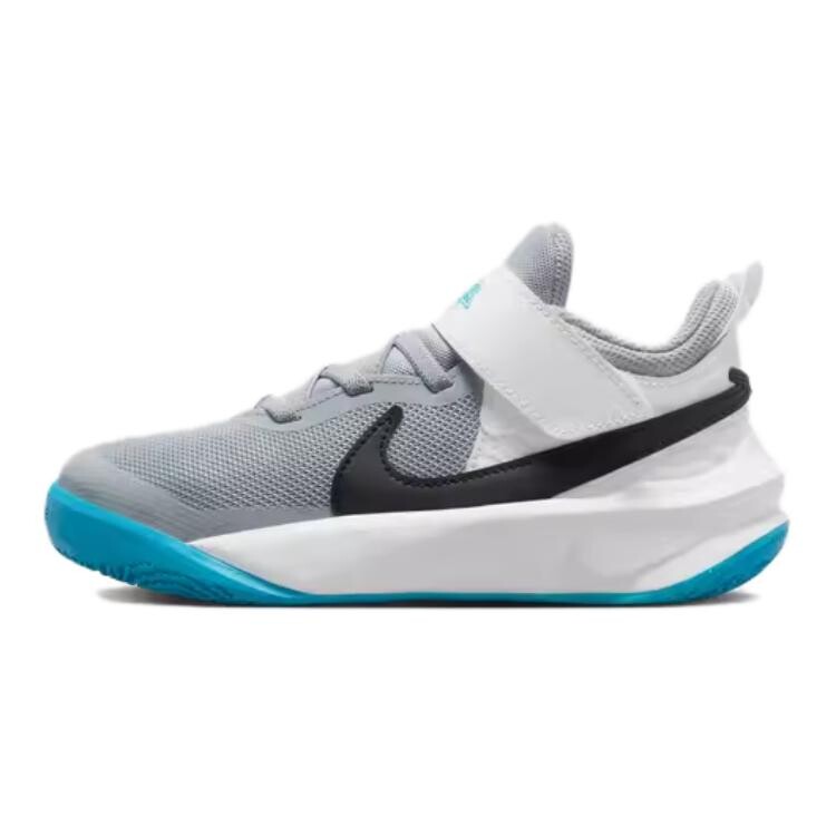 

Кроссовки Nike Team Hustle D 10 Grey Blue Lightning PS, серый/белый