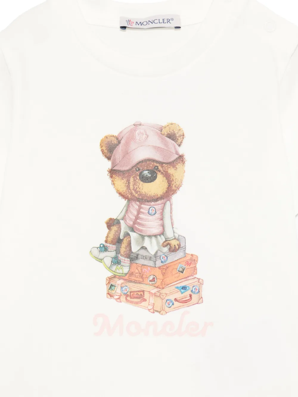 Футболка с короткими рукавами Moncler Enfant, белый — фото 3