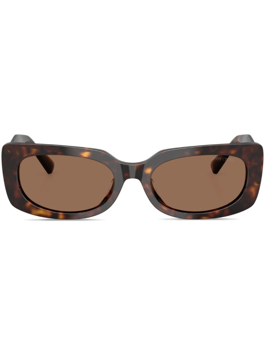 

Солнцезащитные очки в овальной оправе Jimmy Choo Eyewear, коричневый