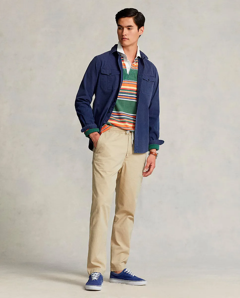 

Мужские хлопковые брюки чинос с кулиской на талии Polo Ralph Lauren, бежевый