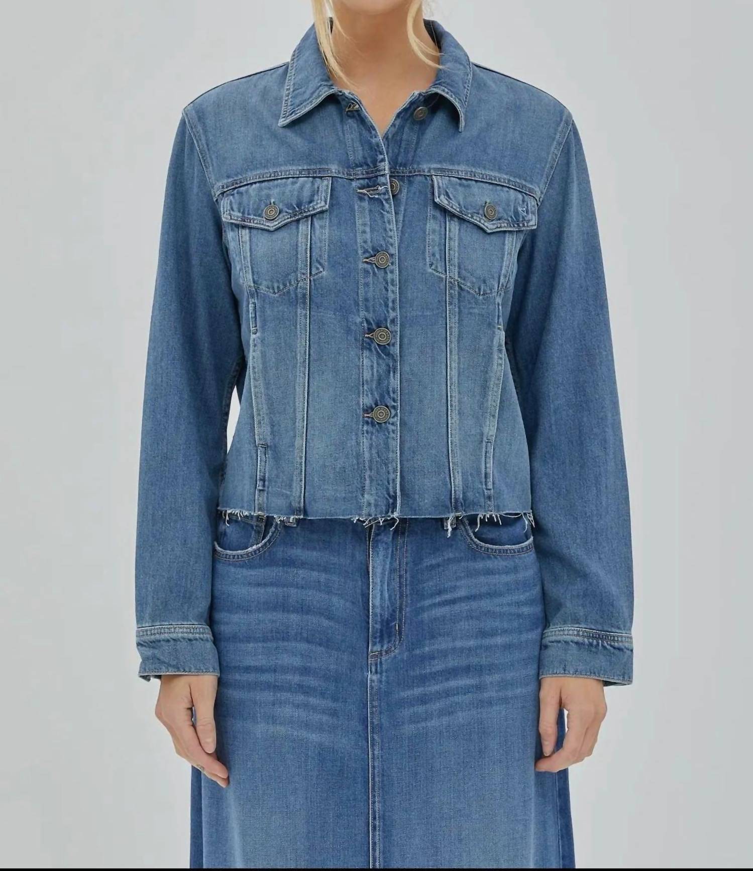 

Куртка Trucker Cut Bottom темно-среднего цвета HIDDEN, цвет dark medium