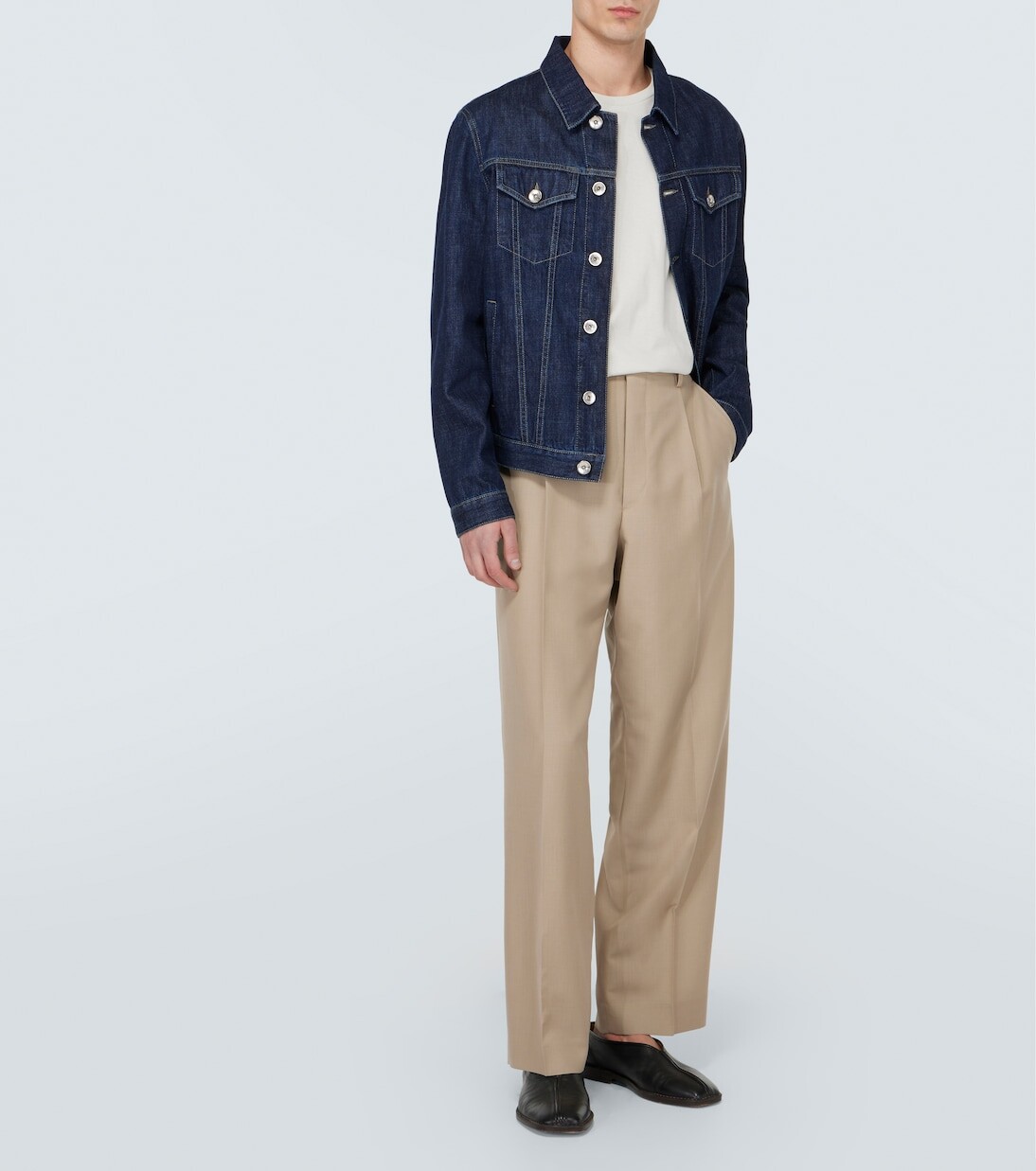 Комплект из 3 футболок из хлопкового трикотажа. Jil Sander, синий — фото 2