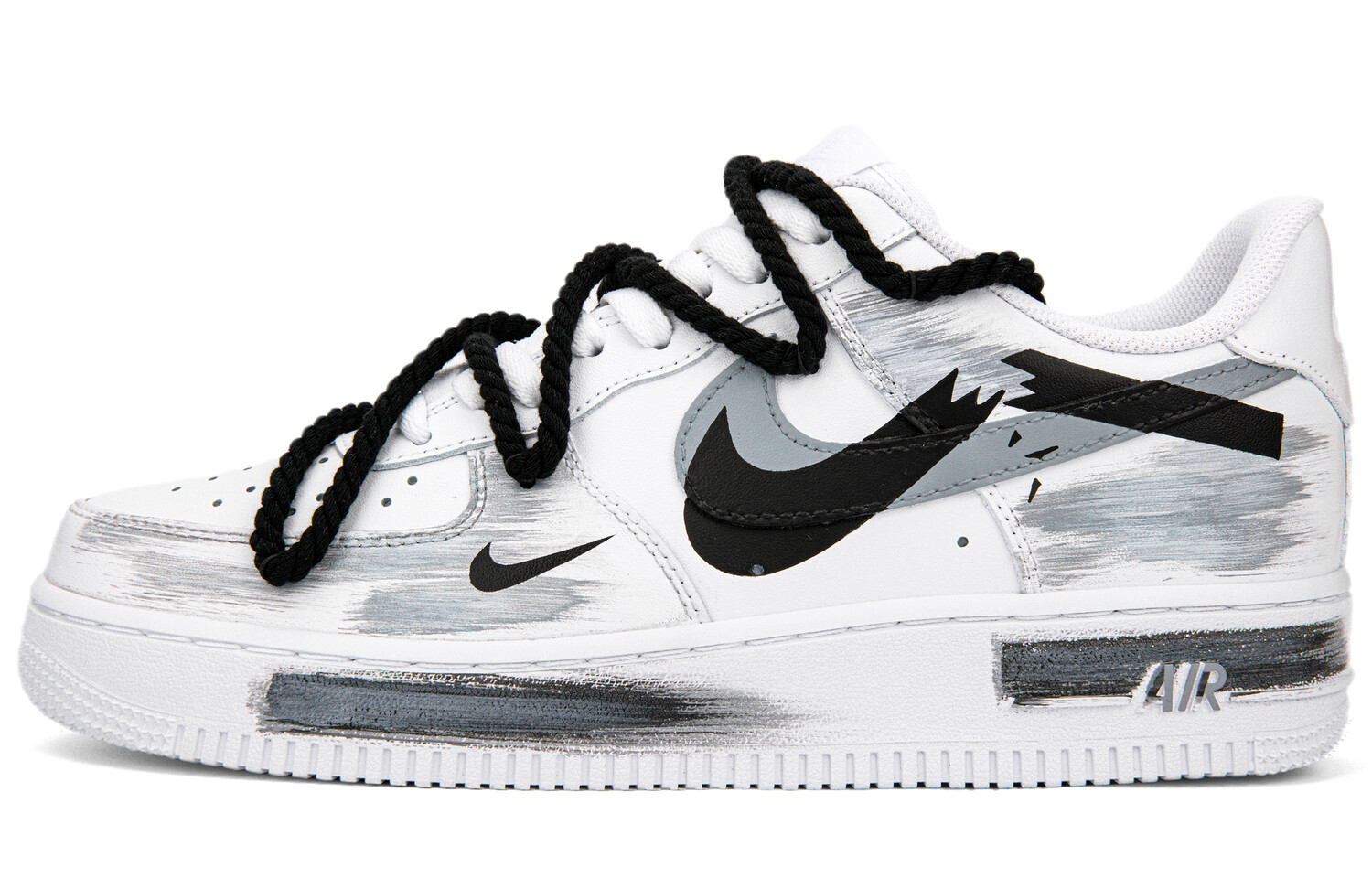 

Кроссовки Nike Air Force 1 Skateboard Shoes Women's Low-Top White Black Gray