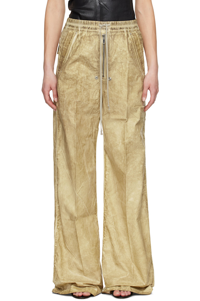 

Голливудские джерси белас брюки для отдыха Rick Owens Drkshdw, цвет parchment