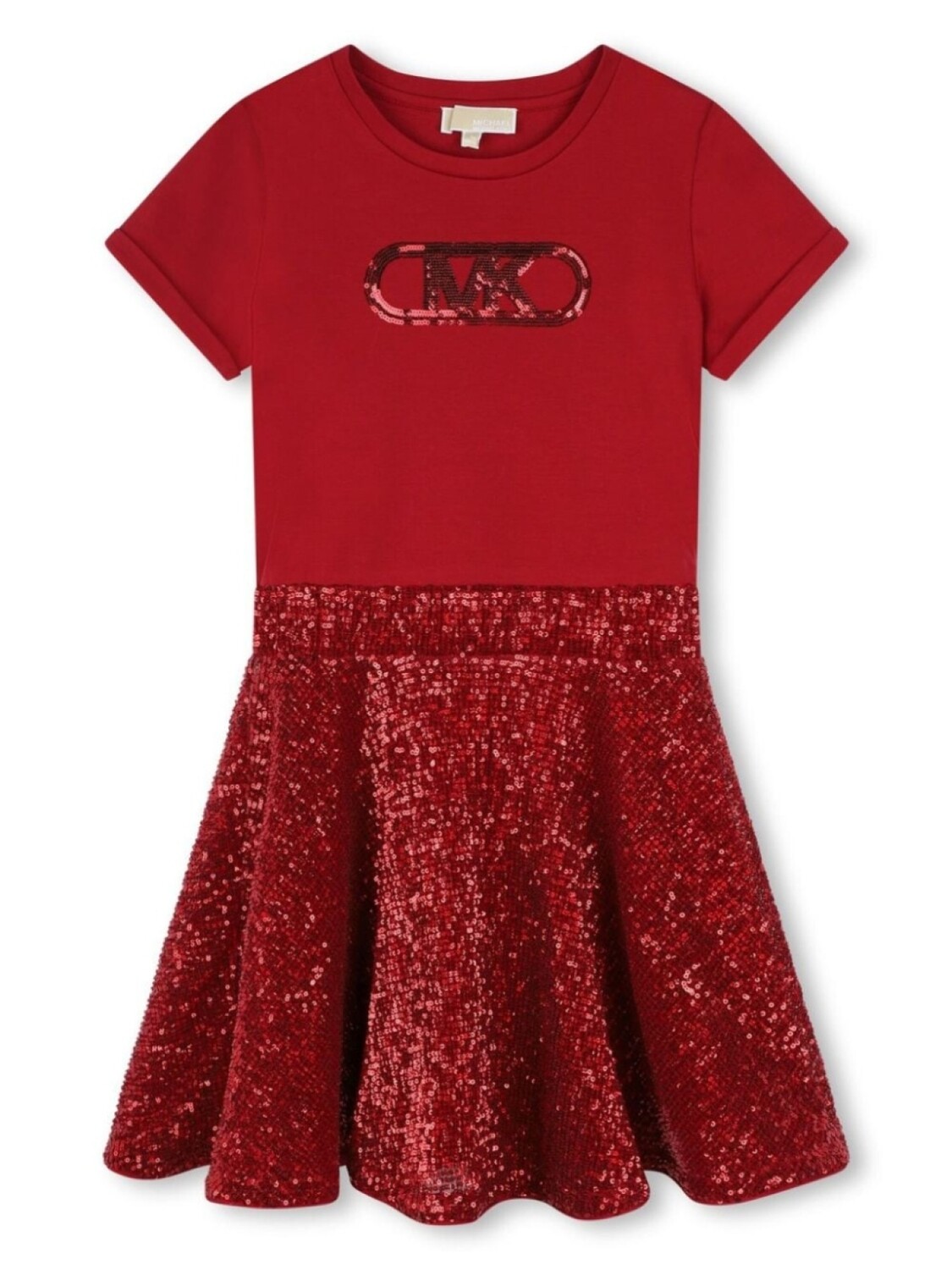 

Michael Kors Kids платье с пайетками и логотипом, красный