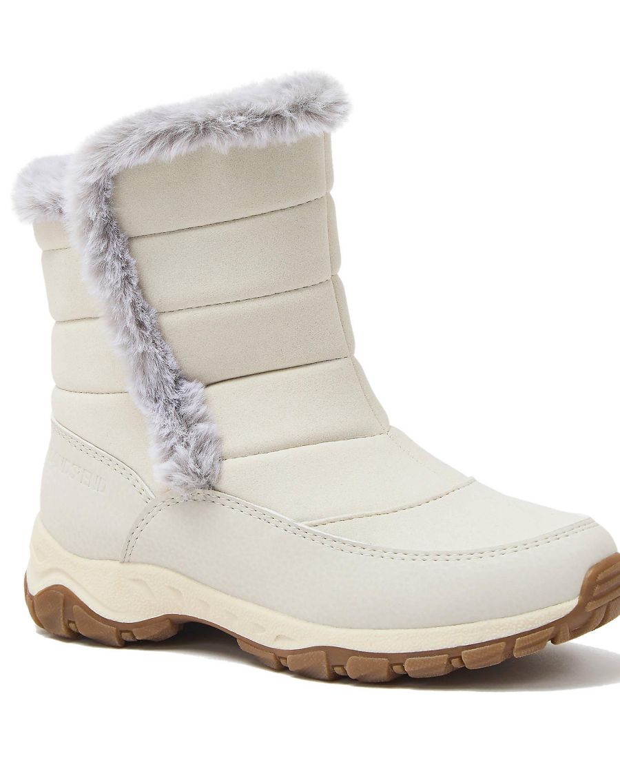 

Детские водонепроницаемые зимние сапоги-пуховики из искусственного меха Экспедиция Lands' End, Whisper white