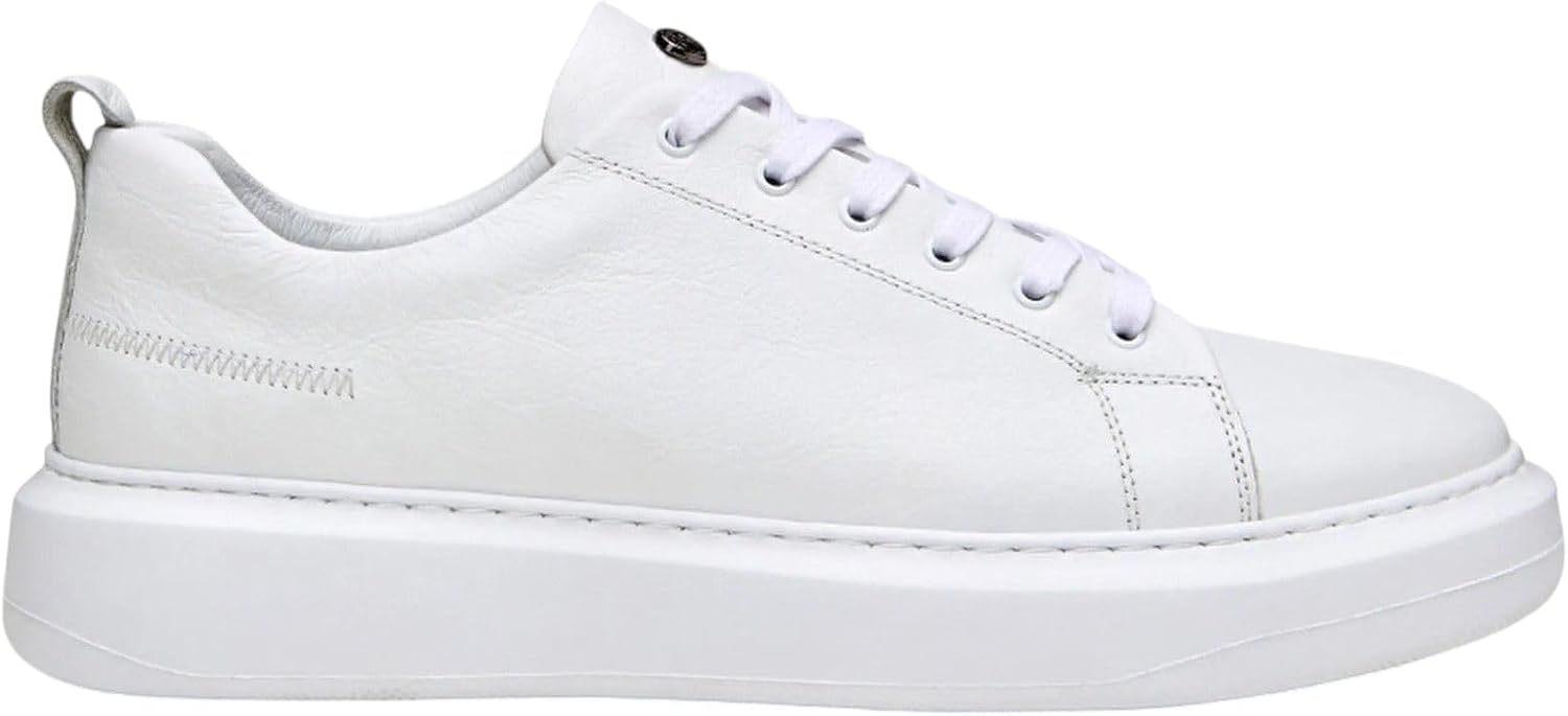 

Мужские повседневные кроссовки SOLL Luke, Кожаные обувь с массивной подошвой, белый