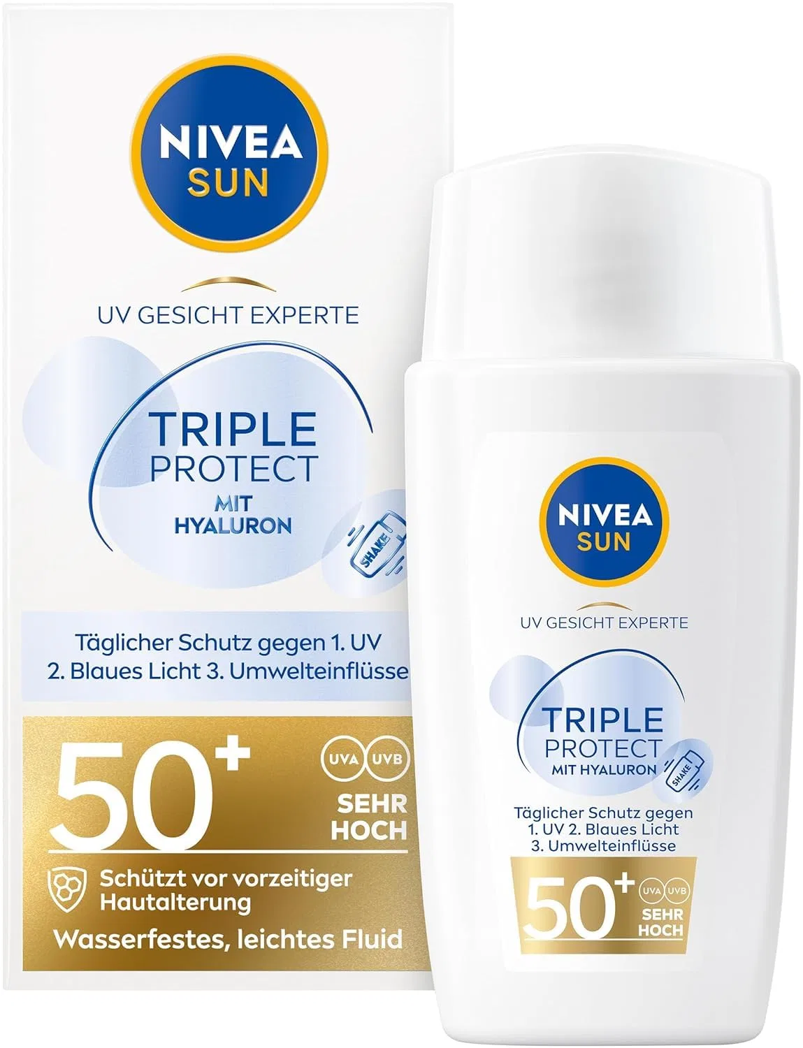 Солнцезащитный флюид для лица «UV Face Triple Protect» SPF 50+ от NIVEA SUN Nivea Sun
