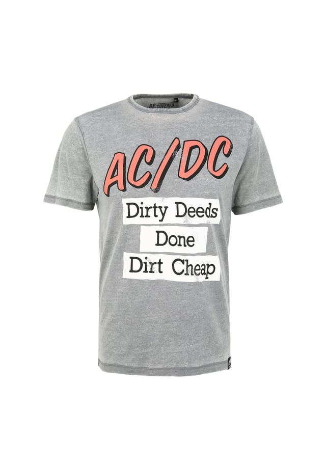 

Футболка acdc dirty deeds done cheap с крутым принтом ac/dc Re:Covered, серый