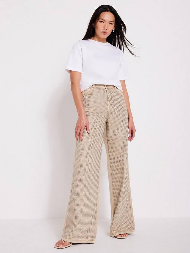 

Джинсы с широкими штанинами diamante Mint Velvet, Natural