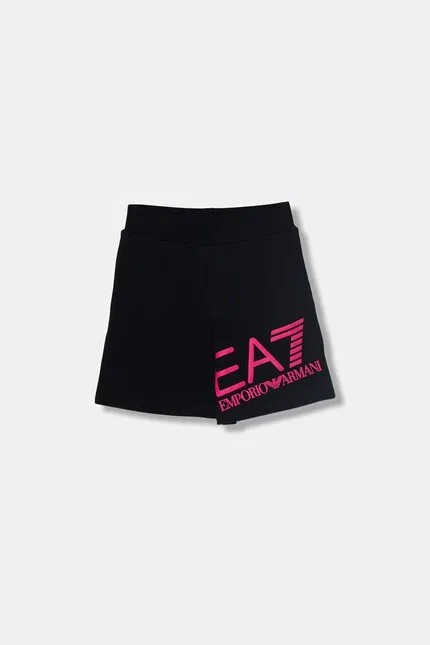 Шорты спортивные хлопковые EA7 Emporio Armani, черный