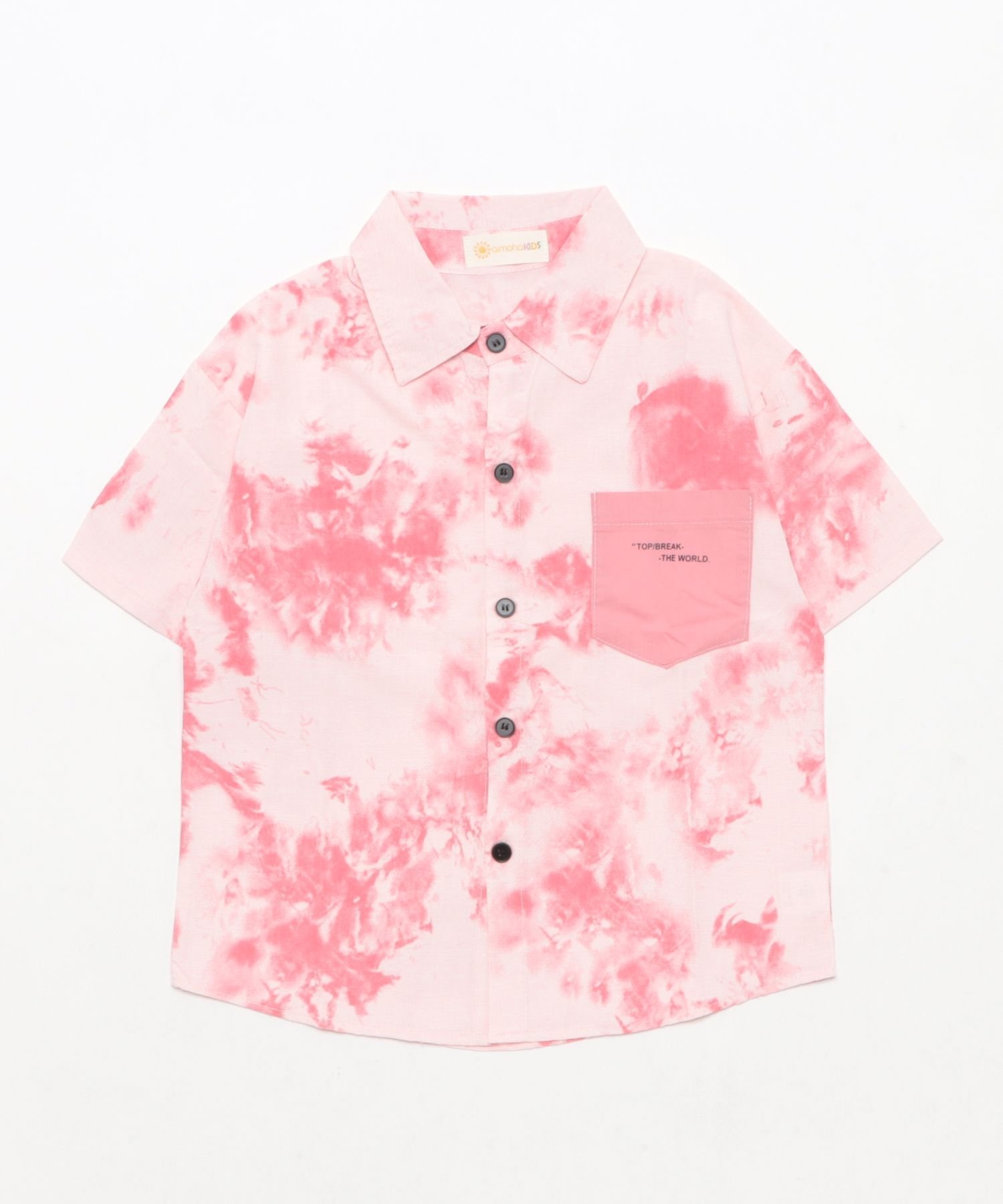 Детская футболка с коротким рукавом в стиле тай-дай [aimoha-KIDS-] Aimoha Kids, pink — фото 3