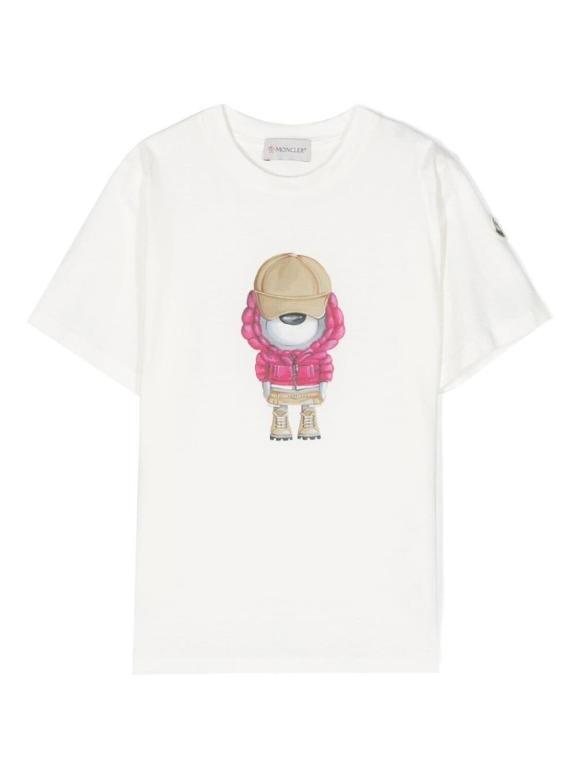 

Moncler Enfant футболка с графичным принтом, белый