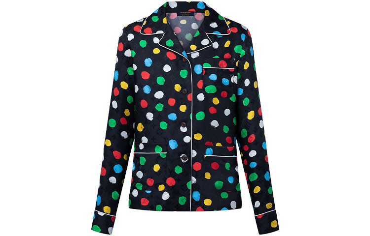 Футболка Yayoi Kusama X женская черная Louis Vuitton