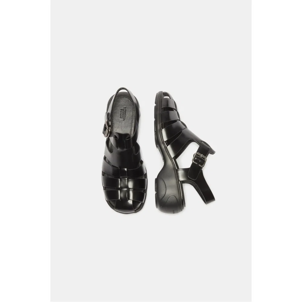 Мужские чёрные сандалии-рыбака Fisherman sandal от Suecomma Bonnie — фото 4