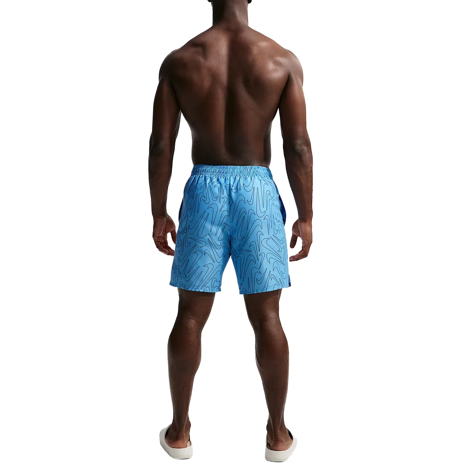Пляжные шорты Nike Swim Breaker синие с белым — фото 4