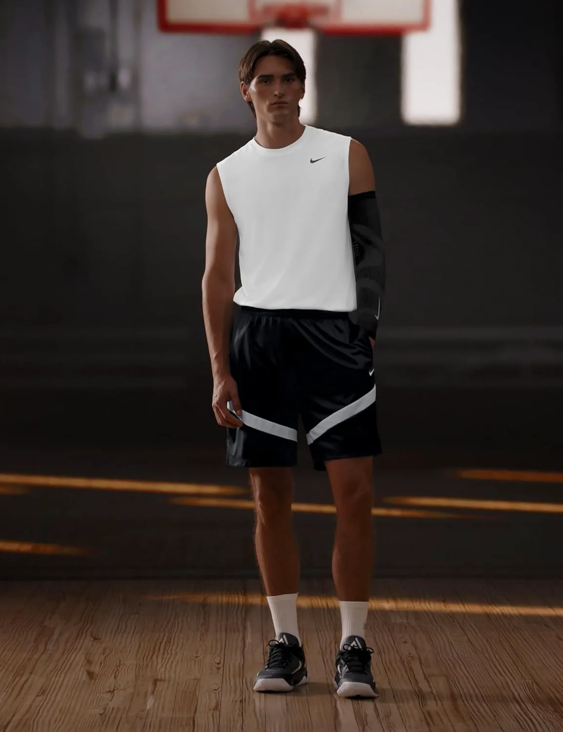 Кроссовки для баскетбола Nike Giannis Immortality 4 для взрослых унисекс, черный/белый/серый — фото 3