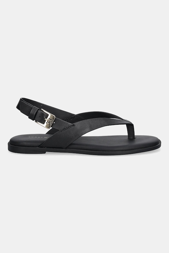 Кожаные сандалии COLOR BLOCK THONG FLAT SANDAL Tommy Hilfiger, черный — фото 2