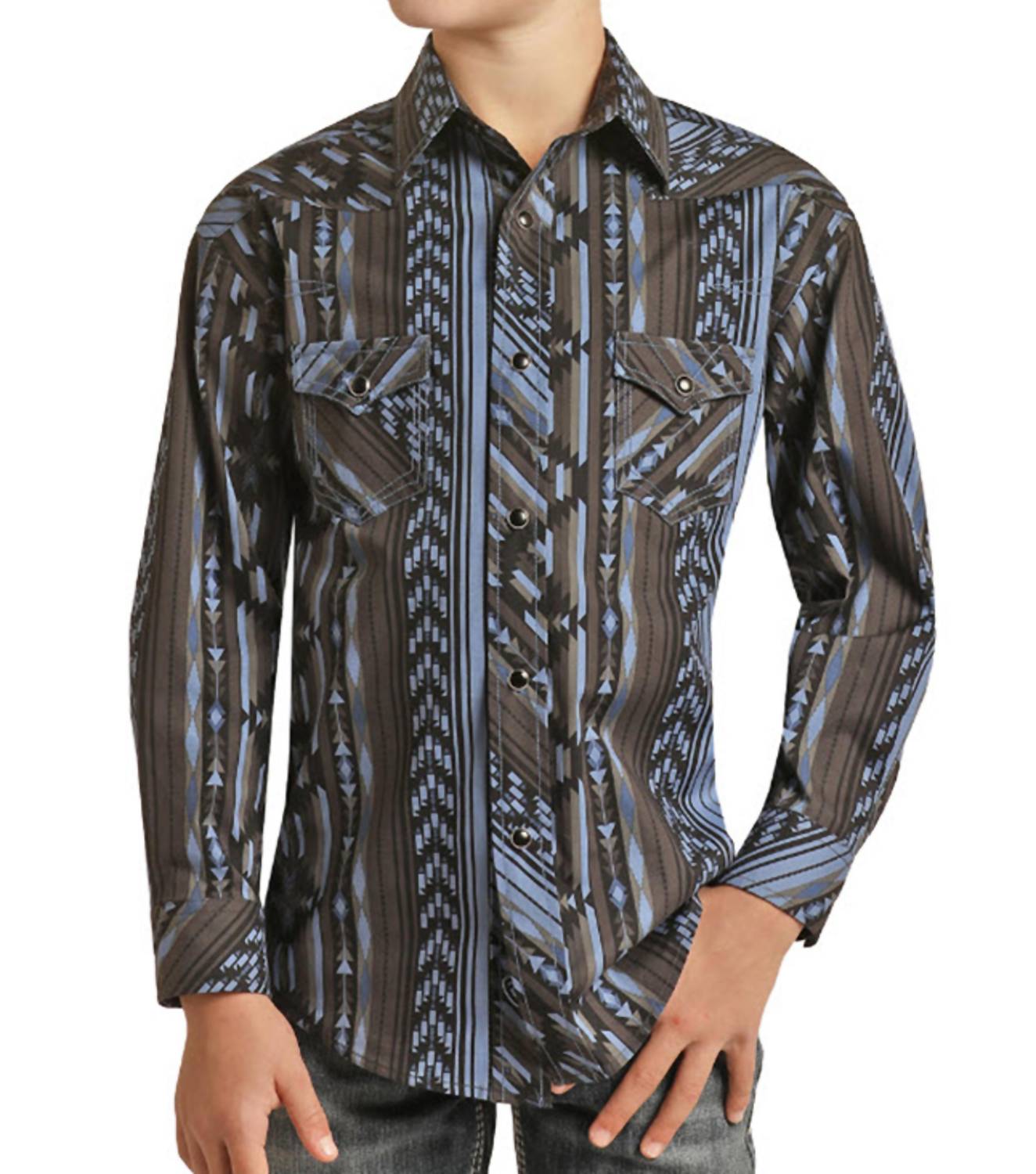 

Детская рубашка Reflex Snap в синем цвете Rock & Roll Denim