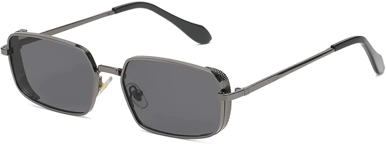 

Модные металлические женские солнцезащитные очки в винтажном панк-стиле, металлические солнцезащитные очки с защитой от УФ-излучения UV400 SZVVBKK, Gun Black