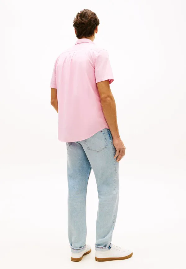 Рубашка с коротким рукавом из поплина, стандартного кроя, модель th flex. Tommy Hilfiger, Classic Pink — фото 3
