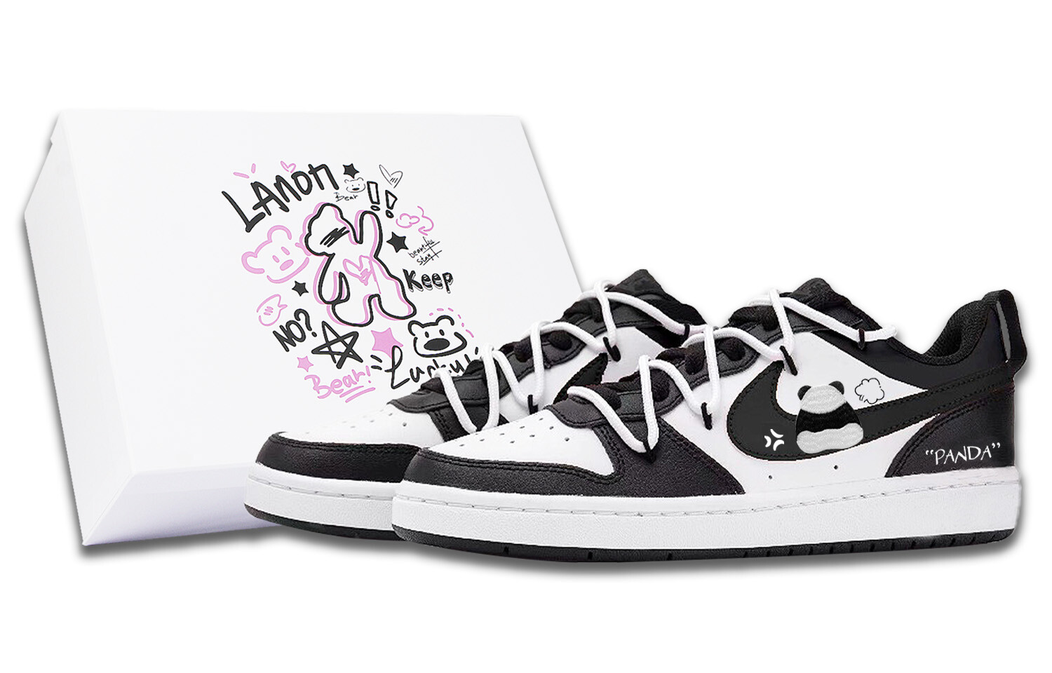 

Кроссовки Nike Court Borough Skateboard Shoes Women's Low-Top Black/White, Черный, Кроссовки Nike Court Borough Skateboard Shoes Women's Low-Top Black/White