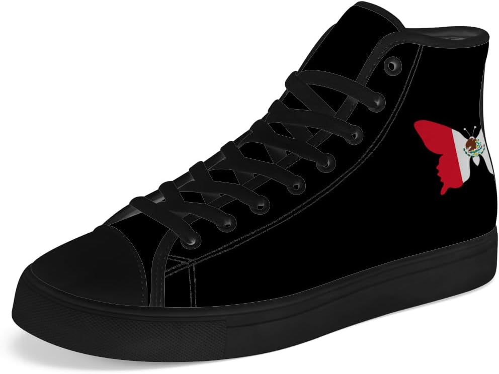 

Кеды chebing для мужчин и женщин, Мексика, высокие тканевые, мексиканские высокие кроссовки на шнуровке, повседневная обувь, черный