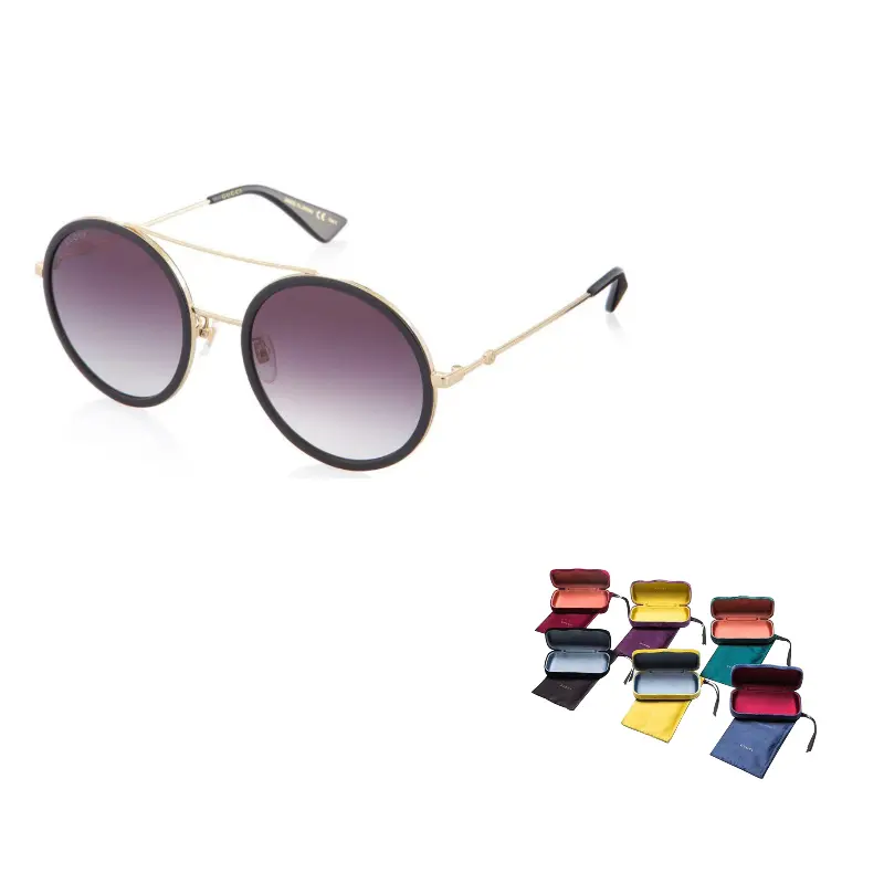 

Солнцезащитные очки с круглой оправой GUCCI, черный