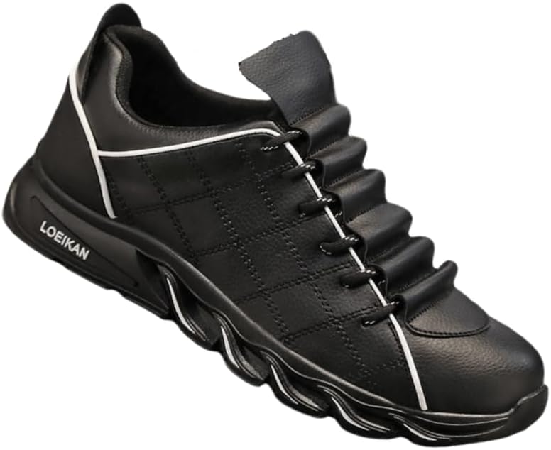 

Мужские кожаные туфли на шнуровке на все сезоны - большие размеры, повседневный стиль, подходят как для работы, так и для ежедневной носки Hoalox, белый