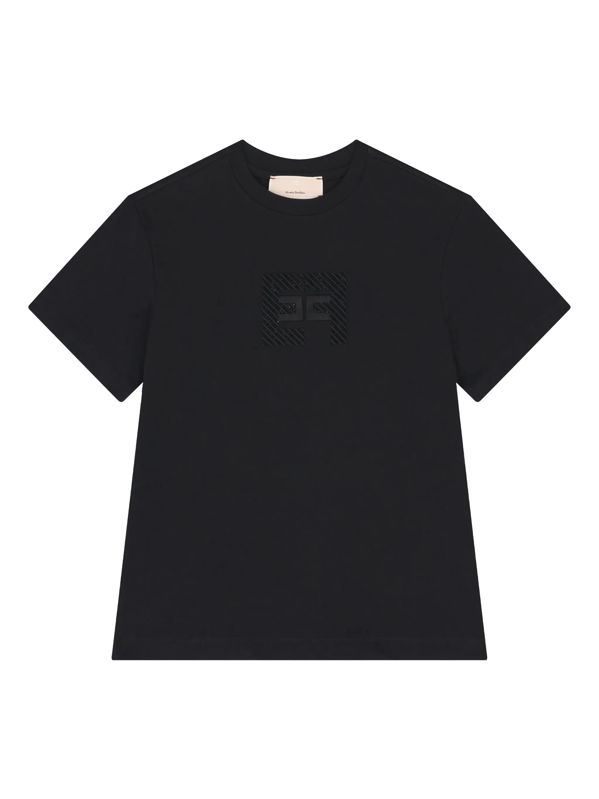 

Футболка с логотипом Elisabetta Franchi Kids, черный