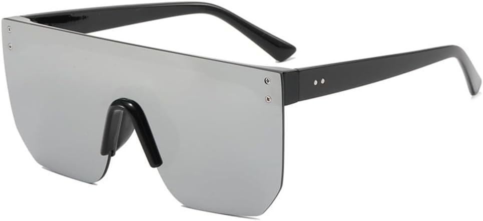 

Безрамочные очки, интегрированные защитные очки для велоспорта, солнцезащитные очки с защитой от УФ-излучения, модные, универсальные, стильные, для мужчин KTUCN, Silver