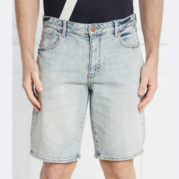 

Джинсовые шорты стандартного кроя Armani Exchange, синий
