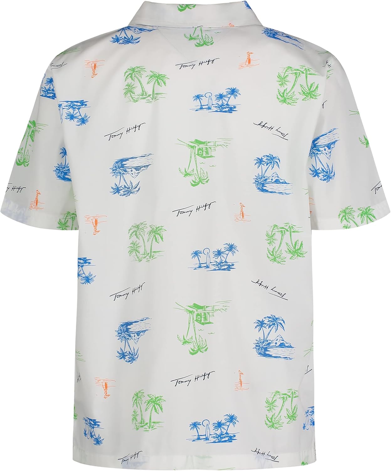 Рубашка Tommy Hilfiger Blue Skies с короткими рукавами для мальчиков (для детей старшего возраста), Destination White — фото 2