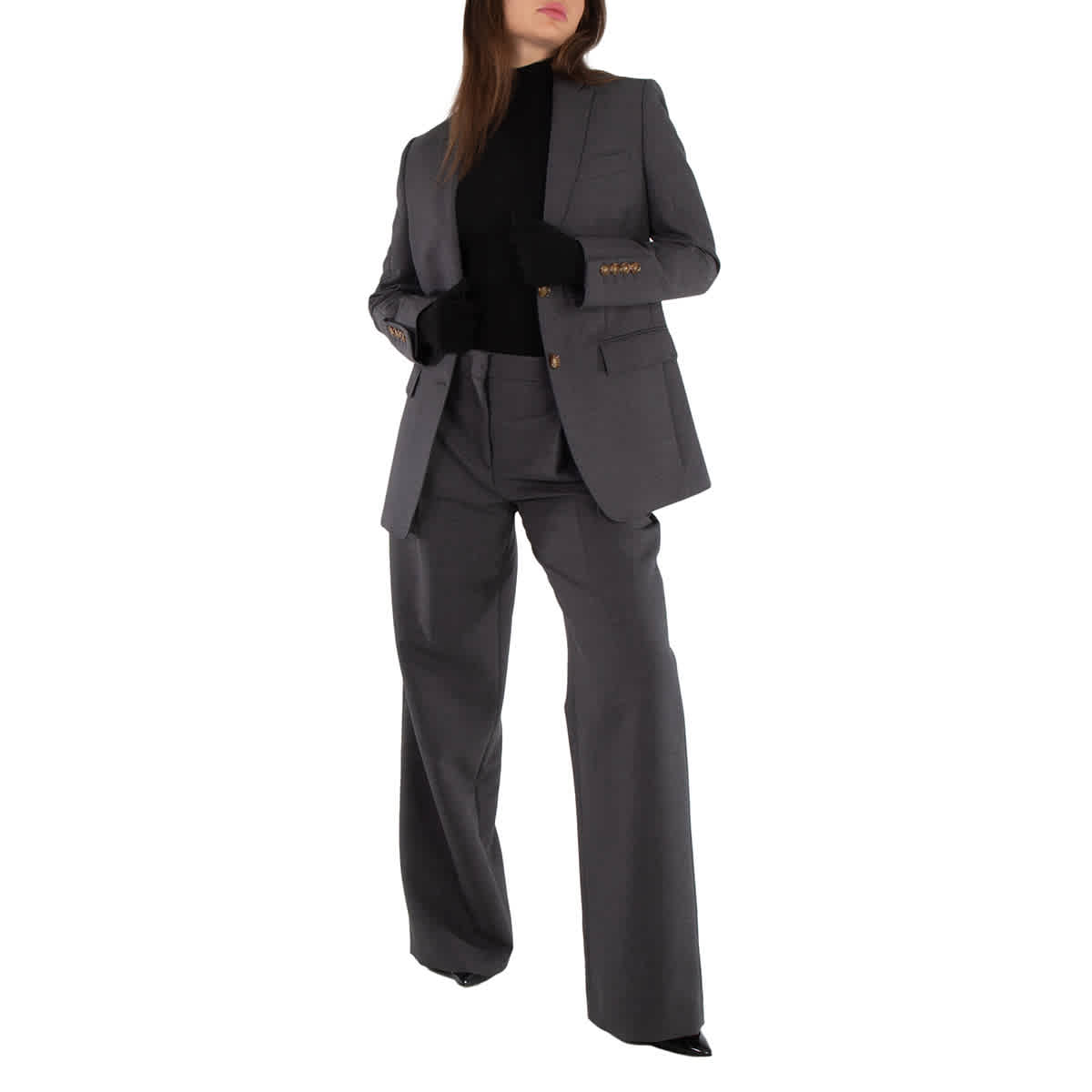 

Барберри Энни Шерстяные Прямые Брюки Burberry, темно-серый