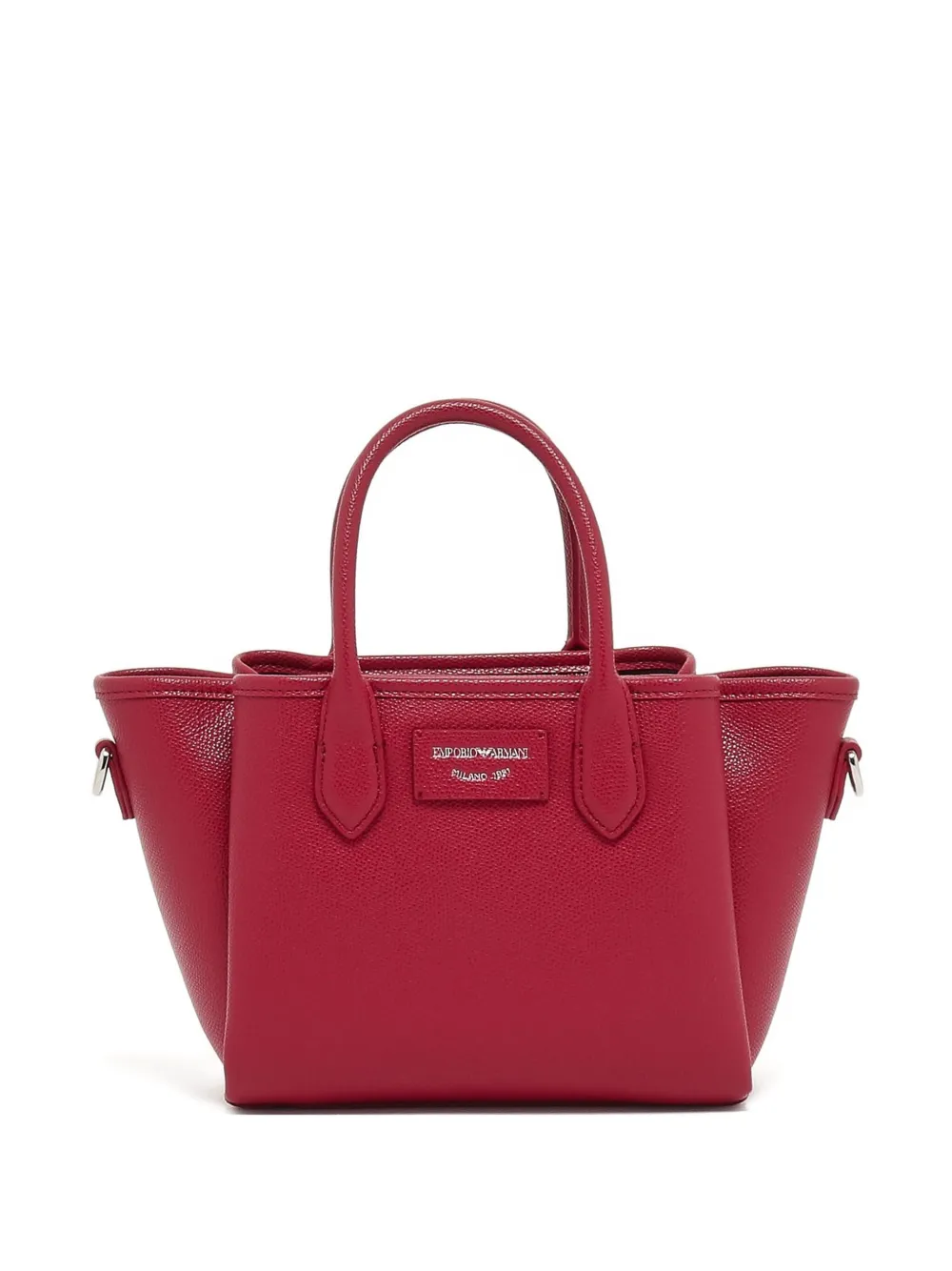 

Кожаная сумка-сэтчел с верхней ручкой EMPORIO ARMANI, красный