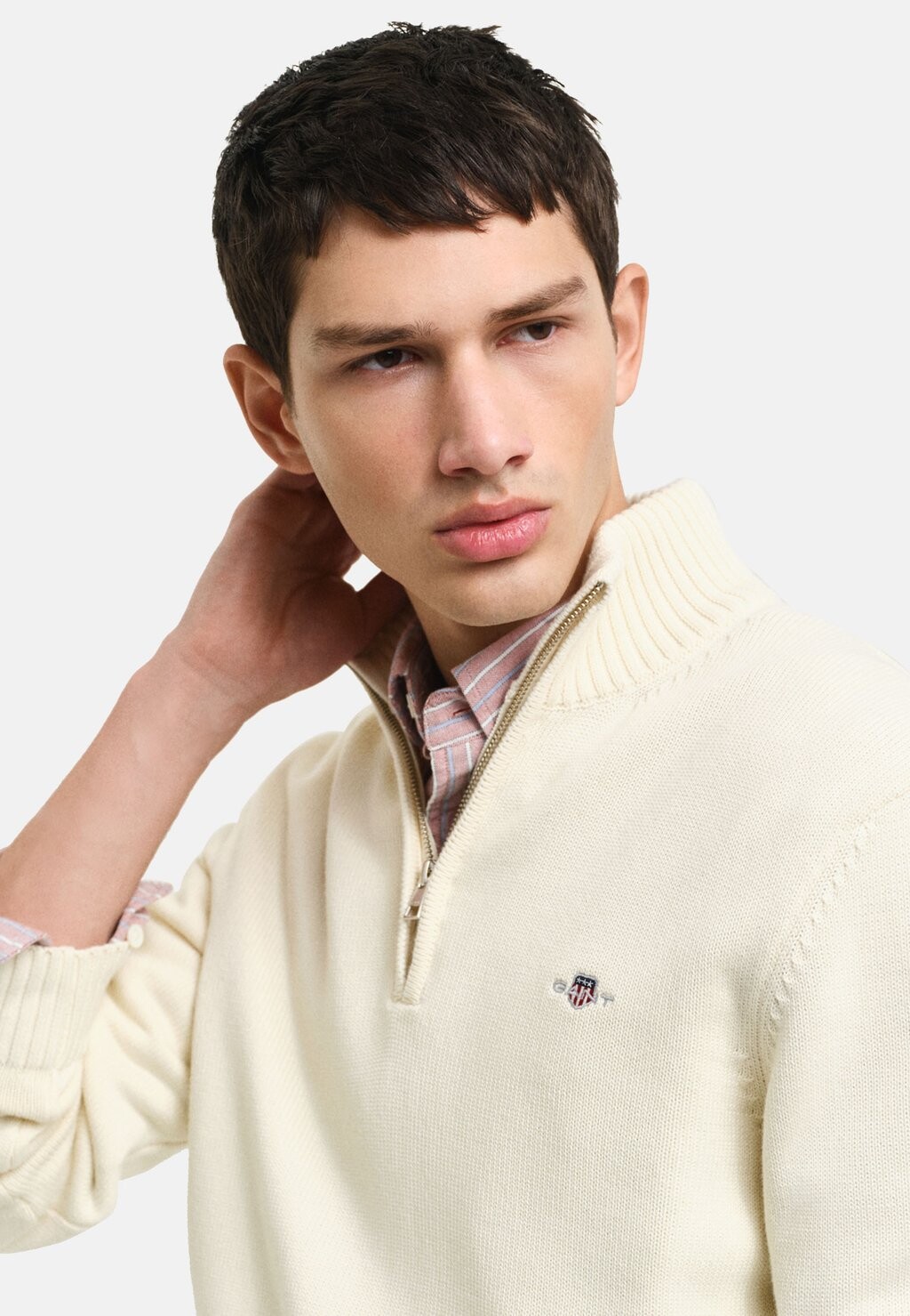 

Джемпер CASUAL HALF ZIP GANT, кремовый